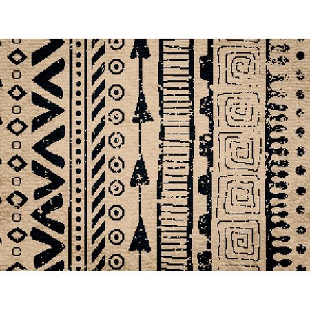 Deerlux Boho Living Room Area Rug with Nonslip Backing, Bohemian Tribal Print Pattern, 2.5 x 6.5 Ft Runner QI003648.R